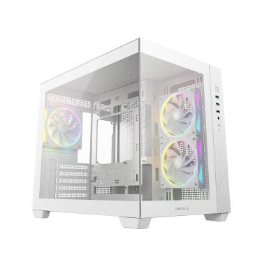 Imagem de Gabinete Gamer Deepcool CG330 MicroATX Aquário com 3 Fans ARGB Branco