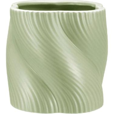 Imagem de CACHEPÔ VASO DECORATIVO PLANTA HOME&CO CERÂMICA 12x11x11cm VERDE