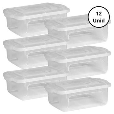 Imagem de Kit 12 Potes Organizador Transparente 1,5L Com Tampa - GIOTTO