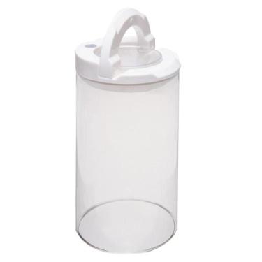 Imagem de Pote Tampa Plástica Bege 23,5cm Vidro Boro - Wolff