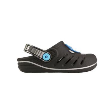 Imagem de Babuche Infantil Sonic Speed Grendene 22594, Preto, Prata, Azul, 30