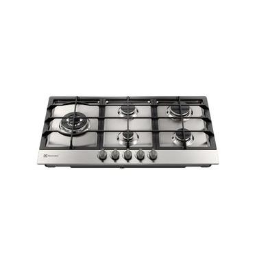 Imagem de Cooktop 5 Bocas Electrolux à Gás Experience Inox Semi Profissional (KE9DX) Bivolt