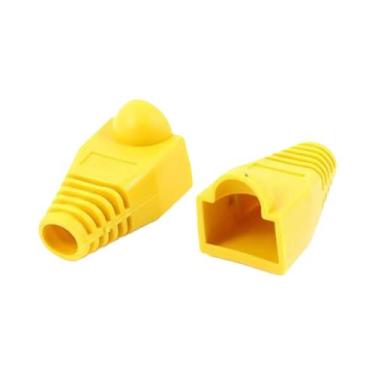Imagem de Tampas De Conector RJ45 Multicoloridas Para Cabo Ethernet Cat5 Cat5e C