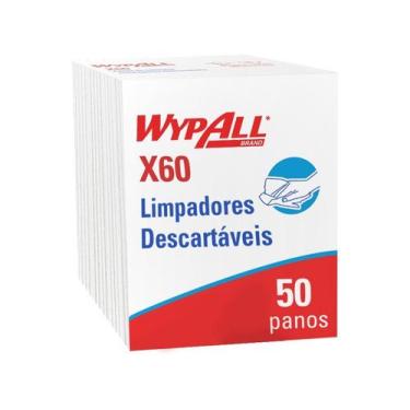 Imagem de Pano de Limpeza Multiuso Descartável Microfibra - WypAll X60 Dobrado 5