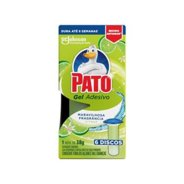 Imagem de Gel Adesivo Sanitário Citrus Refil Pato 38g com 6 aplicações