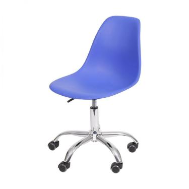 Imagem de Cadeira para Escritório Secretária Decorativa Eames DKR 1102 Or Design Azul Escuro