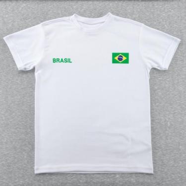 Imagem de Camiseta Estampada Dry Fit Brasil Moda Copa 2026 - Loilu, Branco, M