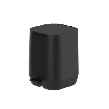 Imagem de Lixeira de Pedal Modelo Aura 6L Marca Ou - Cozinha Banheiro -, Preto