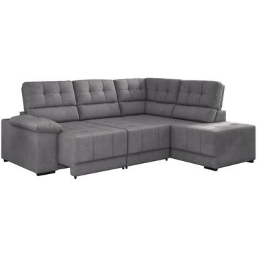 Imagem de Sofá de Canto 5 Lugares Reclinável Frirenze Resistente e Confortavél e