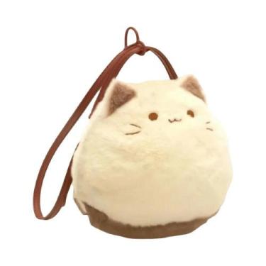 Imagem de Bolsa De Mão Adorável De Pelúcia Em Forma De Gatinho, Bolsa Clutch Mac
