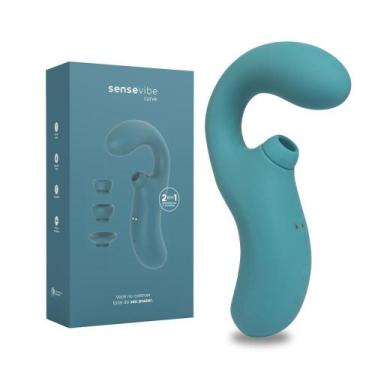 Imagem de Sensevibe Curve Sugador de Clitóris e Vibrador 10 Intensidades Flexíve