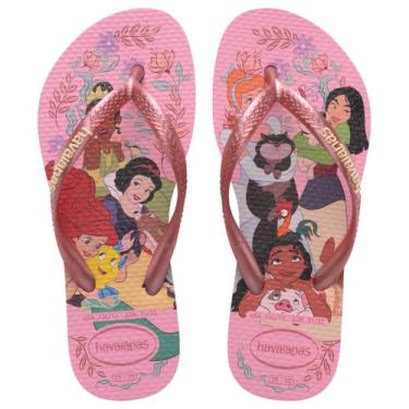 Imagem de Chinelo Infantil Menina de Dedo Slim Princess Havaianas Kids, Rosa, Ro