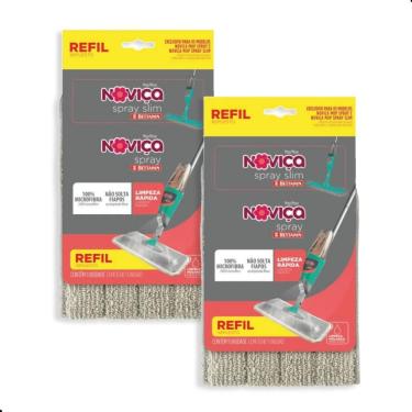 Imagem de Kit Refil para Mop Spray-Spray Slim Noviça para Limpeza Rápida em Microfibra 100% Laváv...