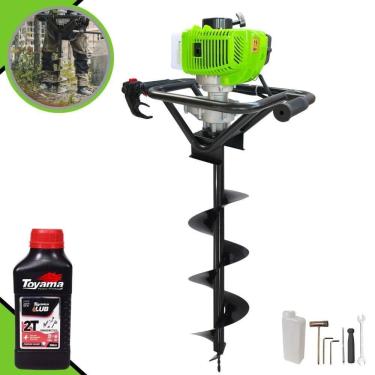 Imagem de Perfurador de Solo MPS52 à Gasolina 2T 52CC 1,8HP com Broca 80x20CM e Óleo 2T Menegotti