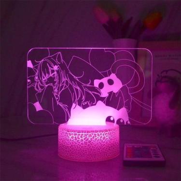Imagem de Luz noturna LED 3D Nekohas Shizukus que muda de cor para crianças - Yi