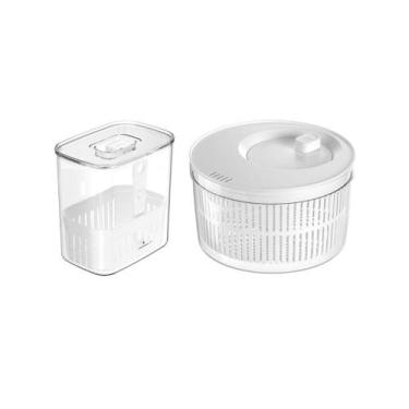 Imagem de Kit Secador de Salada + Organizador de temperos 1,5l Ou Linha Clear Fr