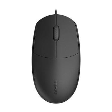 Imagem de Mouse Óptico Rapoo N100C, 1000 DPI, Design Ambidestro, Plug & Play, US