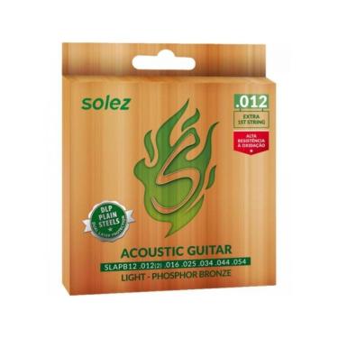 Imagem de Encordoamento Violão Aço Solez Slapb12 012 Phospor Bronze