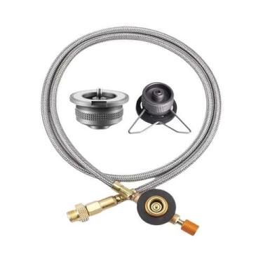 Imagem de Adaptador De Gás Butano Para Fogão Portátil Com Mangueira - Acessório 