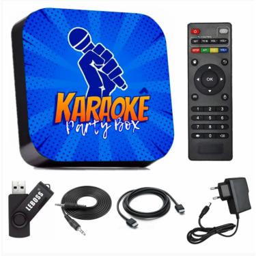 Imagem de Karaokê Party Box Profissional Azul +De 2000 Músicas (Com Pontuação) Não Precisa de Int...