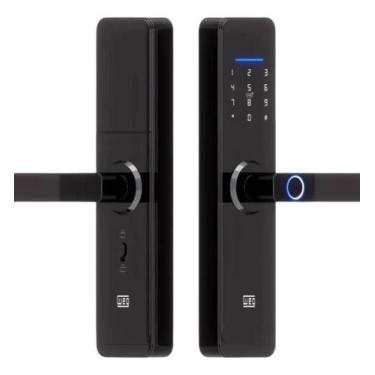 Imagem de Fechadura Digital Eletronica Weg Home Wifi Smart Embutir Preto