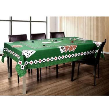 Imagem de Toalha de Mesa Retangular de Baralho 6 Lugares 1,50x2,20 Lepper