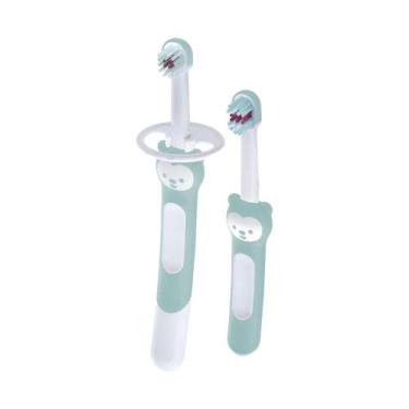 Imagem de Kit com 2 Escovas de Dentes MAM Learn to Brush Verde