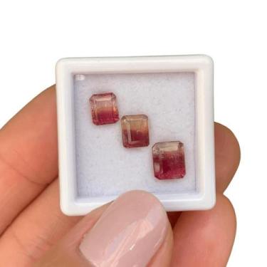 Imagem de Turmalina Bicolor EmeraldCut SET 2,80ct - ENE2ESE Gemstone Colored