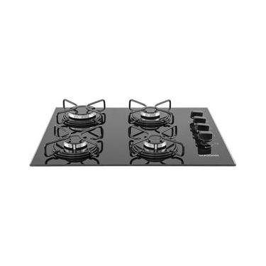 Imagem de Fogão de Mesa Cooktop a Gás Suggar FG4004AVP 4 Bocas Vidro Temperado Preto Bivolt