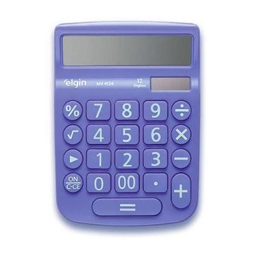 Imagem de Calculadora Mesa Visor 12 Dig. Azul Mv-4134 Elgin