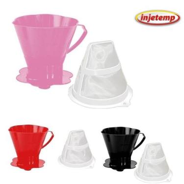 Imagem de Conjunto De Cafe Juliana 2 em 1 Suporte Com Filtro Cores Injetemp - No