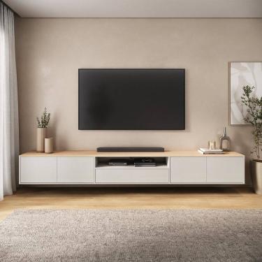 Imagem de Rack para TV até 85 Polegadas com 100% MDF 270cm Astro Yescasa Argila/Galiano Grann