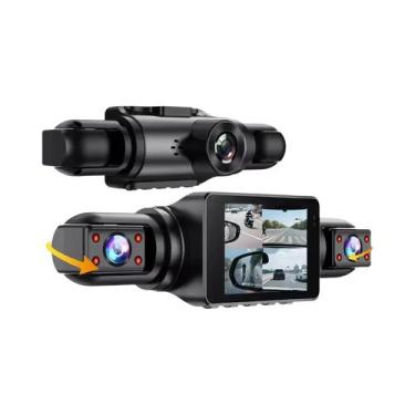 Imagem de 360 graus Câmera DVR Para Carro 1080P Com Visão Noturna, Monitoramento