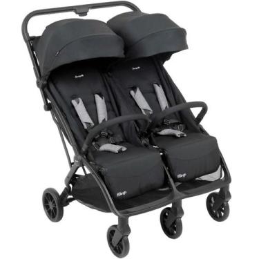 Imagem de Carrinho de Bebe para Gemeos Passeio Burigotto New Twingo Black