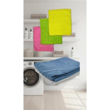 Imagem de Kit 5 Panos de Chão Microfibra Absorventes - Congratulations Store