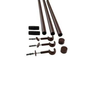 Imagem de Kit varão em aluminio 3,00mts 28mm super resistente cores pintura epox