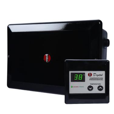 Imagem de Aquecedor Central Elétrico Digital Programável 10560W com Controle Remoto para Banho Preto 2768 220V