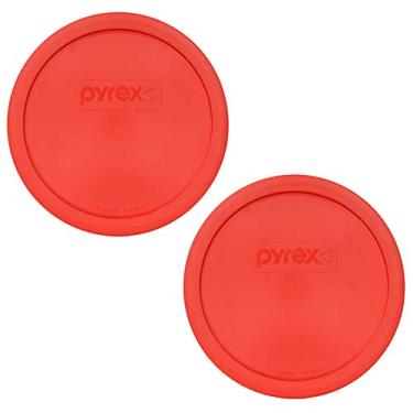 Imagem de Pyrex Tampa para tigela de mistura de plástico redonda vermelha de 1,5 litros 323-PC - pacote com 2 (somente tampa - recipientes não incluídos)