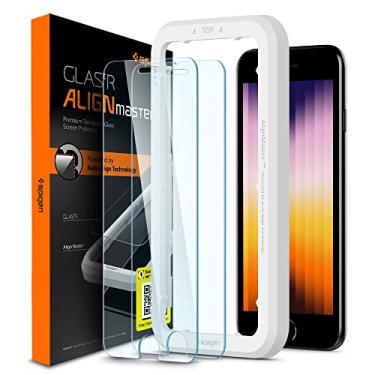 Imagem de Spigen Película de vidro temperado [GlasTR AlignMaster] projetada para iPhone SE 3 (2022)/iPhone SE 2 (2020)/iPhone 8/iPhone 7- (pacote com 2)