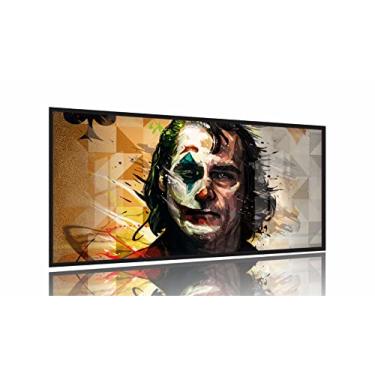 Imagem de Quadro Decorativo Coringa Joker 130x60 Moldura Preta 2x2