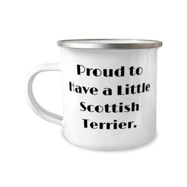 Imagem de Proud to Have a Little Scottish Terrier Caneca de camper de 355 ml, presente de cachorro Terrier escocês brilhante, para amantes de animais de estimação