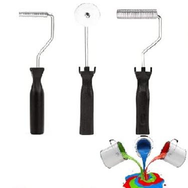 Imagem de Kit de resina de fibra de vidro Conjunto de rolos de pá de fibra de vidro, 3 peças de ferramentas de rolo de fibra de vidro para reparo de chuveiro e banheira e barco