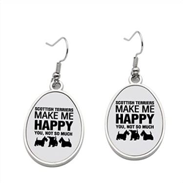 Imagem de Brinco Scottish Terriers Make Me Happy - Brincos pendurados para meninas - Presente de festa de aniversário dos namorados