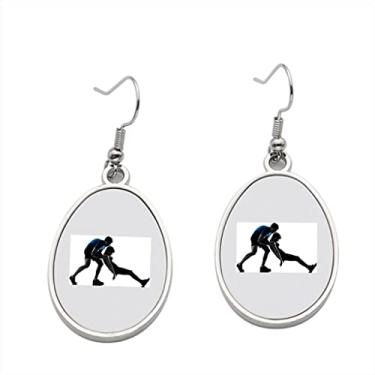 Imagem de Instrutor aeróbico com mulher madura para exercício – Brincos pendentes para meninas – Presente de festa de aniversário dos namorados, Metal, Sem pedras preciosas