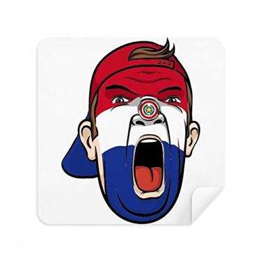 Imagem de Chapéu de cabeça para maquiagem facial da bandeira do Paraguai para óculos, tecido de camurça, pacote com 2