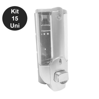 Imagem de Dispenser Shampoo Sabonete Liquido Alcool Gel Hotel Kit 15 Unidades