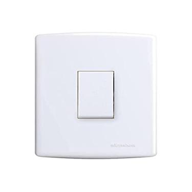 Imagem de Conjunto com 1 Interruptor Simples com Placa 4X2, Alumbra, Siena 6515, Branco