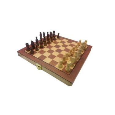Jogo de tabuleiro xadrez dama 3 em 1 chess set pequeno hoyle 1