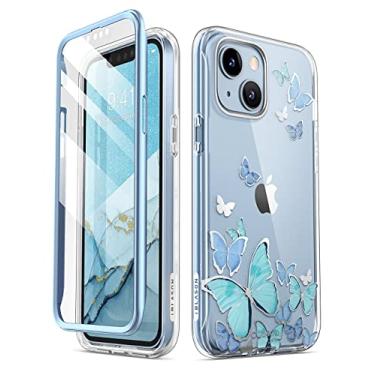 Imagem de Capa i-Blason Cosmo Series para iPhone 14 Plus de 6,7 Pol (versão 2022), capa protetora elegante de corpo inteiro fina com protetor de tela embutido(Bluefly)