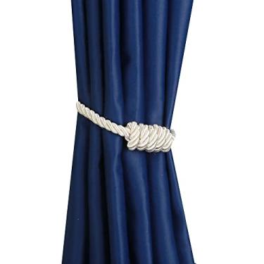 Imagem de 1 peça cortina magnética tieback bola pendurada clipe de janela cortina fivela corda tie backs suporte de cortinas acessório, bege, 1 peça